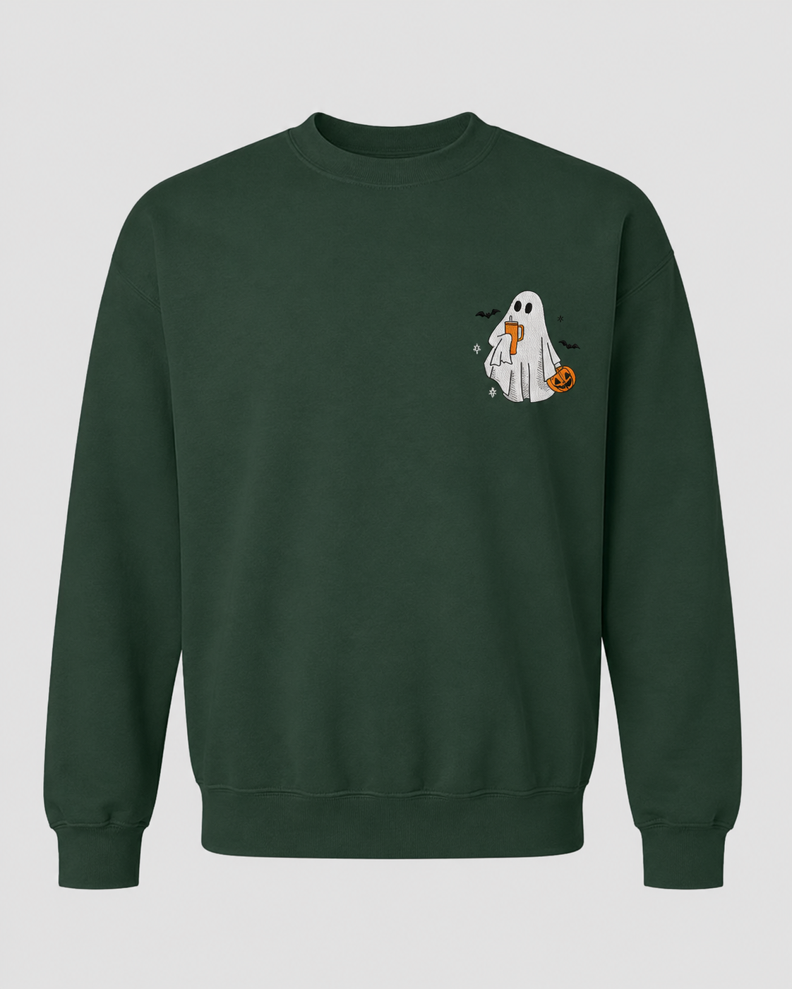 Ghost Trick or Treat Embroidered Sweatshirt