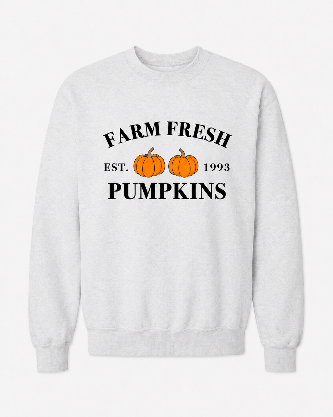 Embossed Farm Fresh Pumpkins Womens Sweatshirt