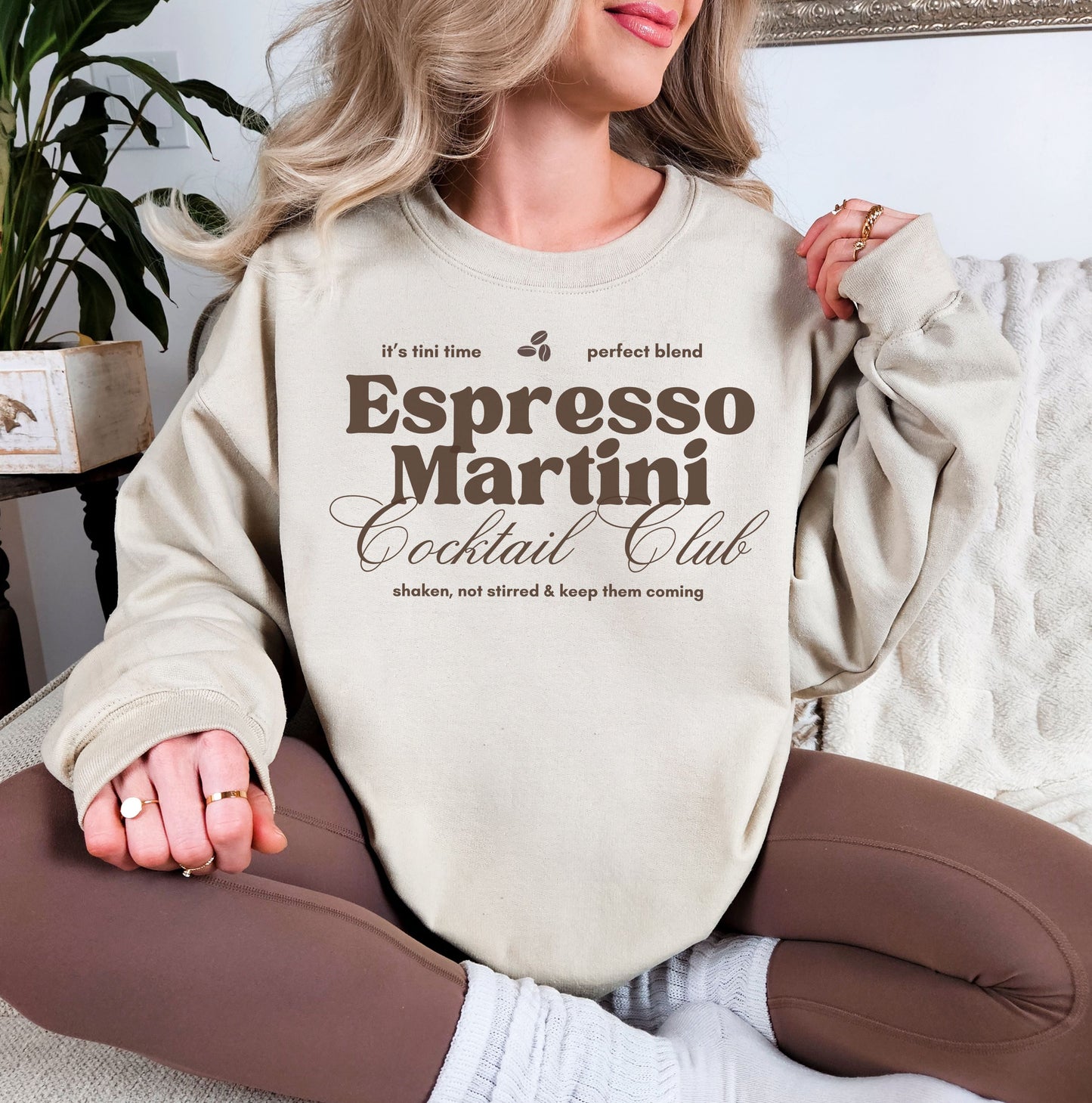 Espresso Martini Cocktail Club Sweatshirt - Up2ournecksinfabric