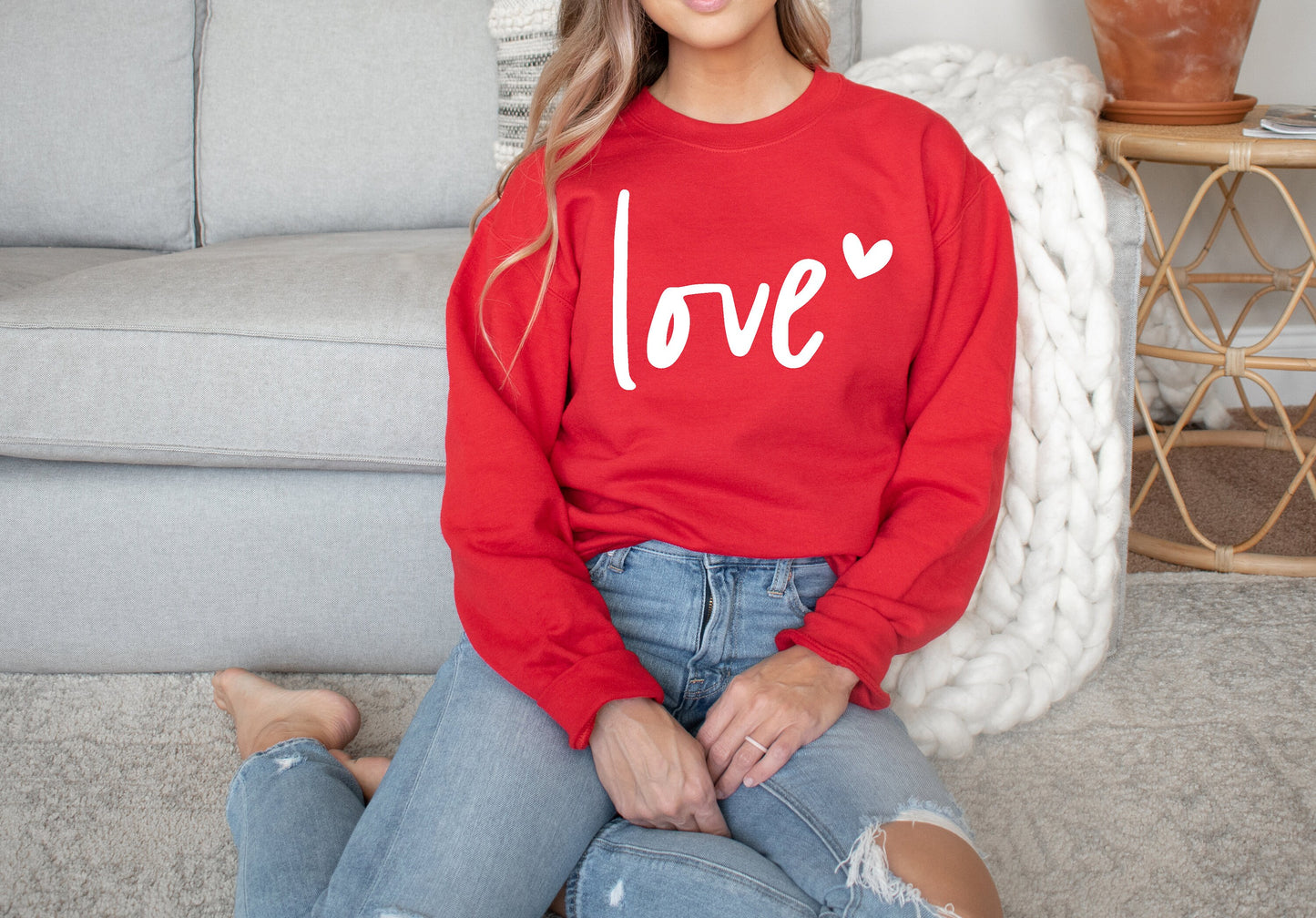Love sweatshirt, heart sweatshirt, valentines day sweatshirt, womens valentines day sweatshirt, womens valentintes, hugs and kisses - Up2ournecksinfabric