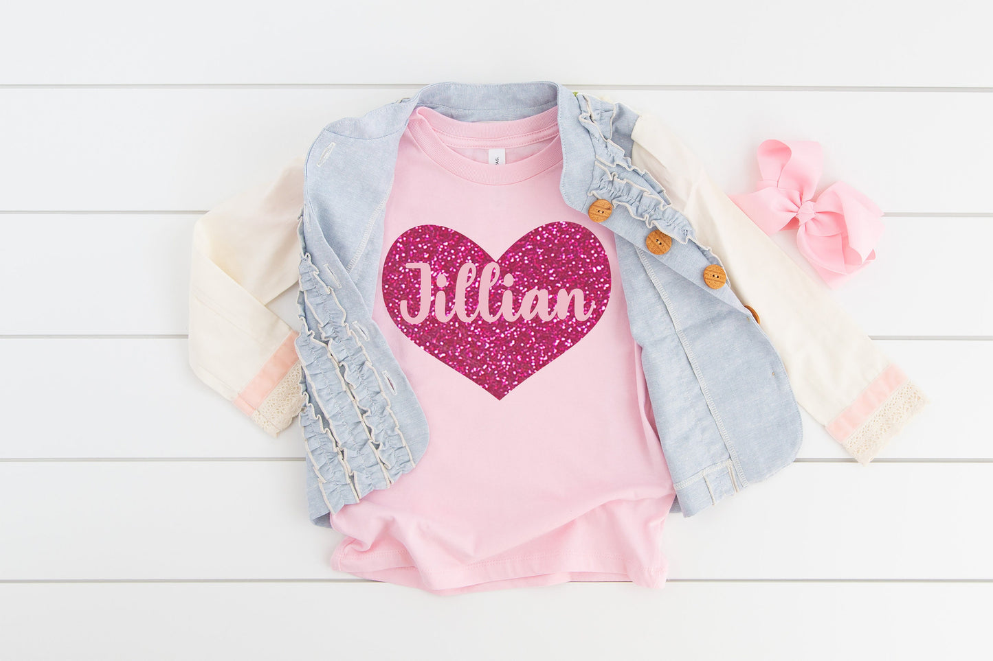 valentine kids - Valentine's shirt for girls - girls valentines day shirt - personalized valentines day shirt - heart shirt - glitter heart - Up2ournecksinfabric