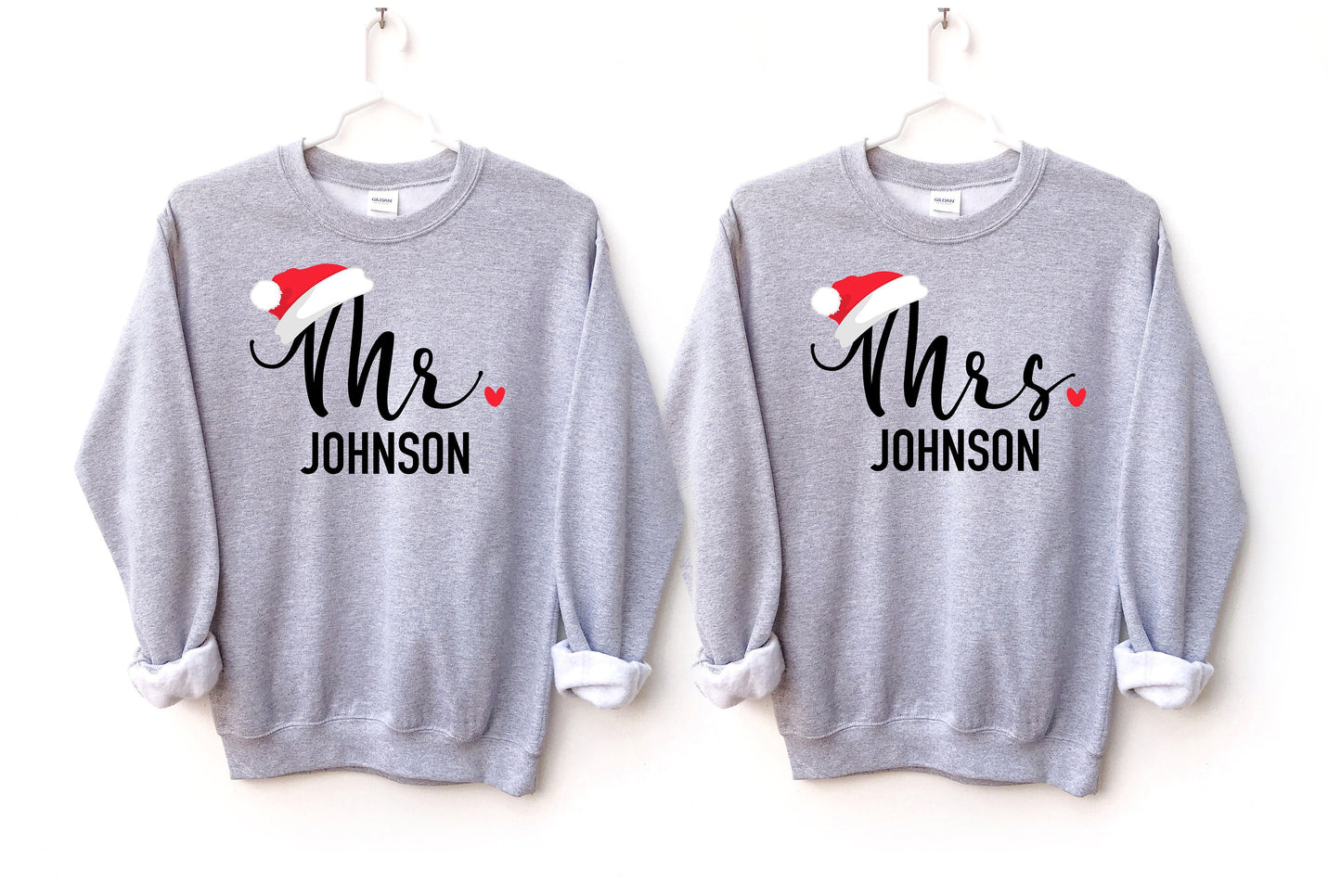 mr and mrs couple pajamas, Our First Christmas Pajamas, Couples Christmas pajamas, matching christmas pajamas, Newlywed Christmas Pajamas - Up2ournecksinfabric