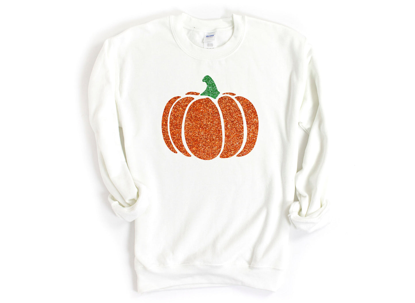 Women's Glitter Halloween Pumpkin Sweatshirt - Up2ournecksinfabric