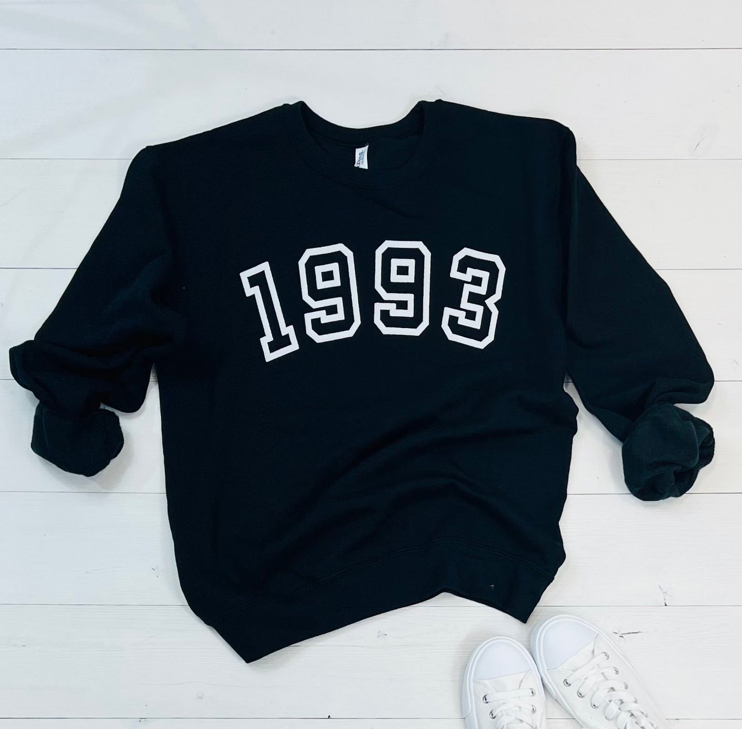 Custom Embossed Vintage Year Sweatshirt - Up2ournecksinfabric