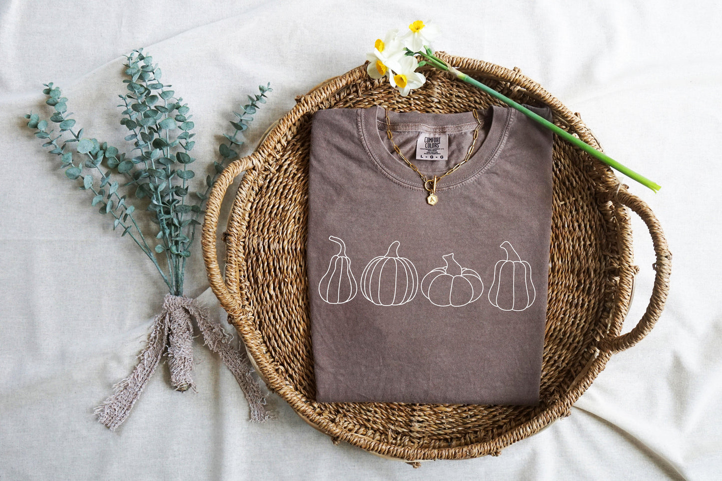 Four Pumpkin Autumn Womens T-Shirt - Up2ournecksinfabric