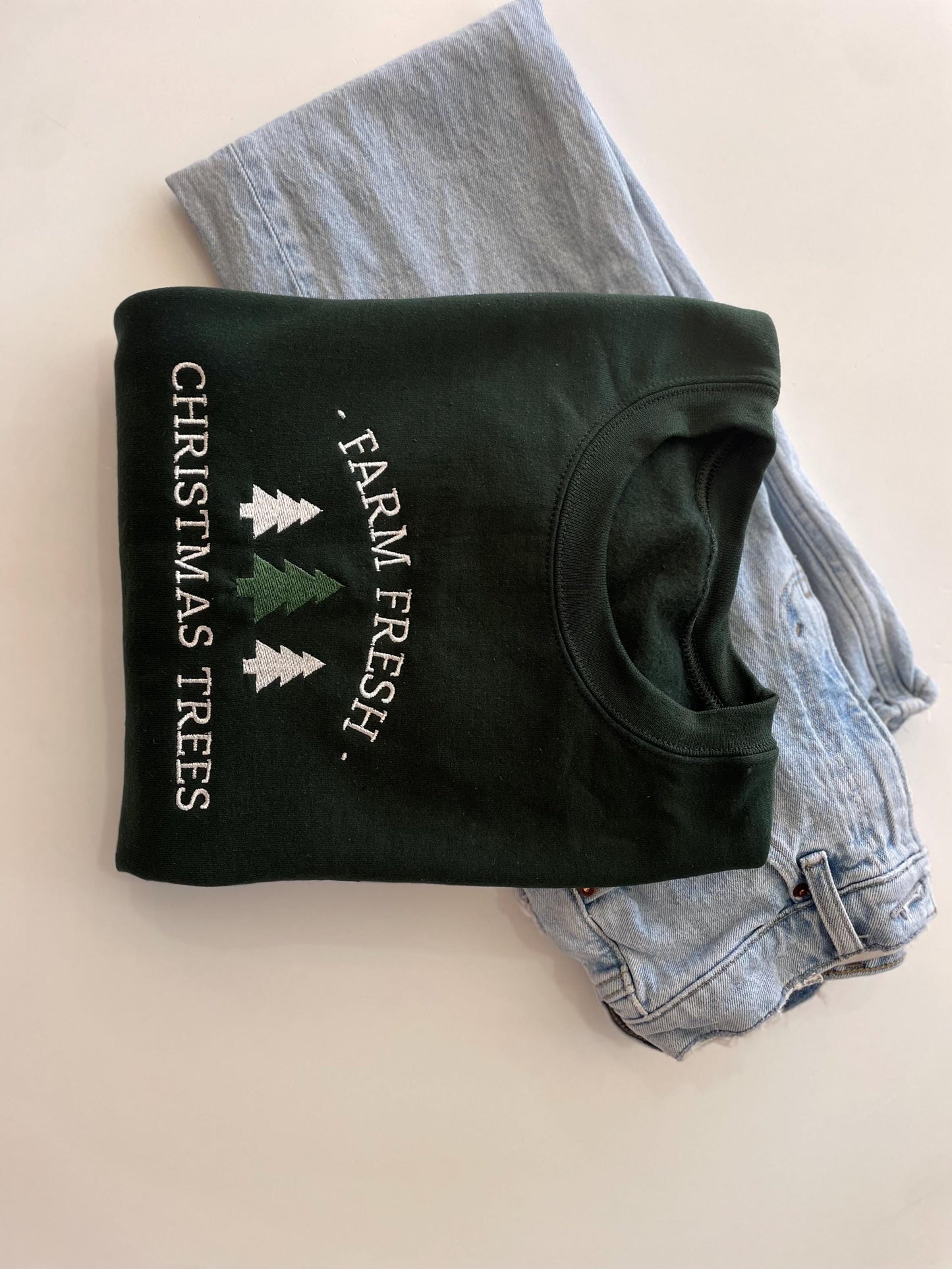 Christmas Tree Embroidered Sweatshirt, Christmas Sweatshirt, Embroidered Christmas Shirt, Christmas Embroidery Sweater, Merry Christmas Tree