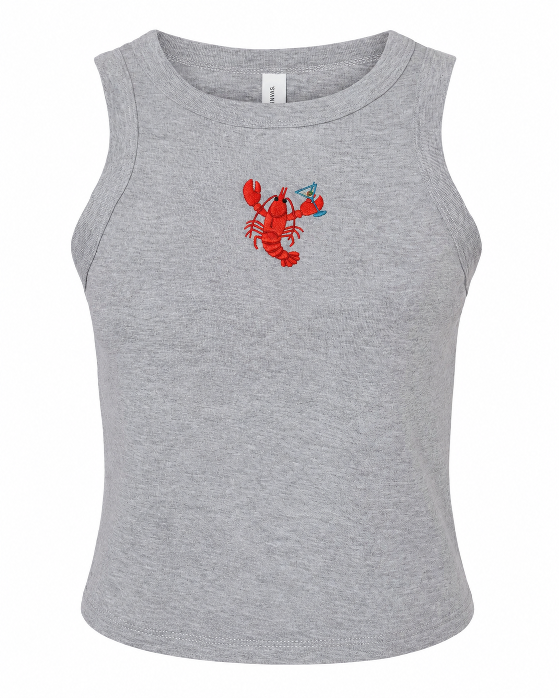 Embroidered Lobster Martini Tank Top
