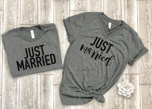 Just married shirts - wifey hubby shirts - honeymoon shirts - wifey t-shirt set - couples shirts - bride shirts - groom shirts free shipping