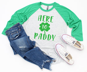 St Patty's Day Baseball Tee- Shamrock shirt - St. Patrick's Day Shirt - Shamrock Tee - St Patricks Day Outfit - Holiday Shirt - Irish tee -