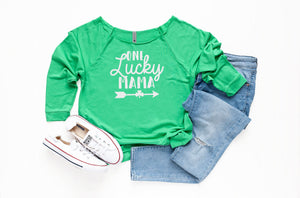 Saint Patty's Sweater, One lucky Mama, Women's Saint Patrick' s Outfit, St Patty's Gift for Mom, Cute St Patrick day wear
