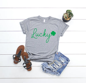 Shamrock tee - Cute St Patty's day shirt - lucky charm shirt - St. Patricks Day Outfit - Women's St. Patricks Day top- Irish Women's Shirt
