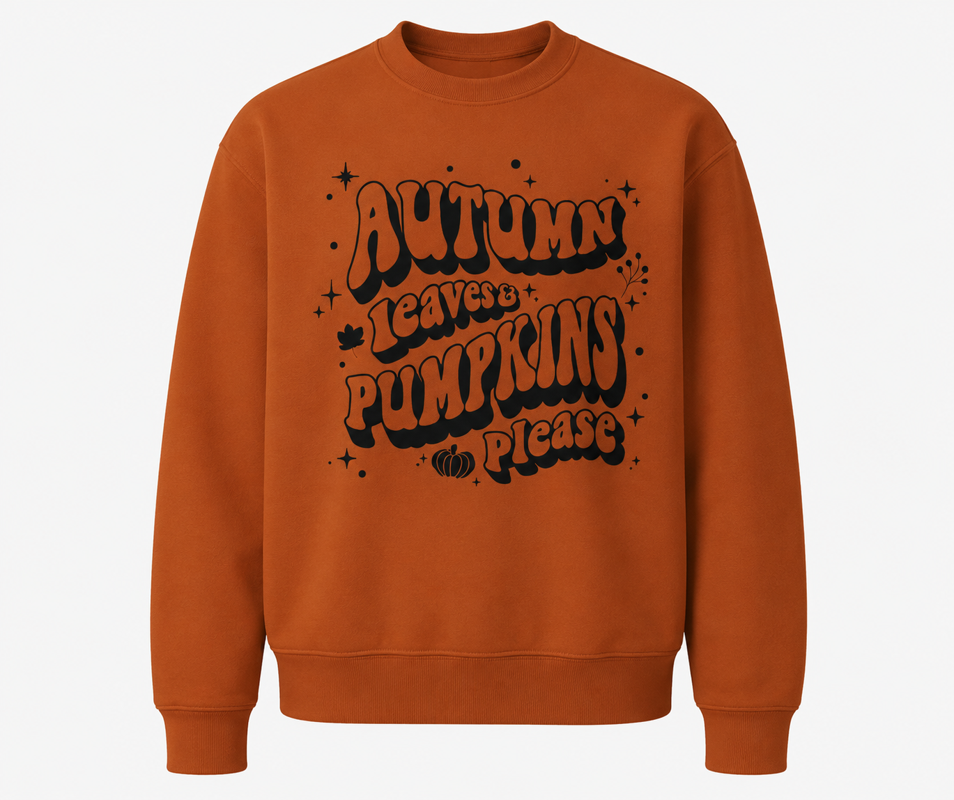 Autumn Leaves & Pumpkins Please Retro Sweatshirt