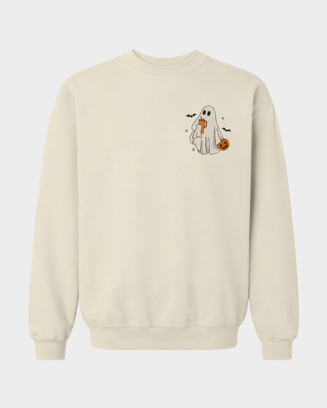 Ghost Trick or Treat Embroidered Sweatshirt