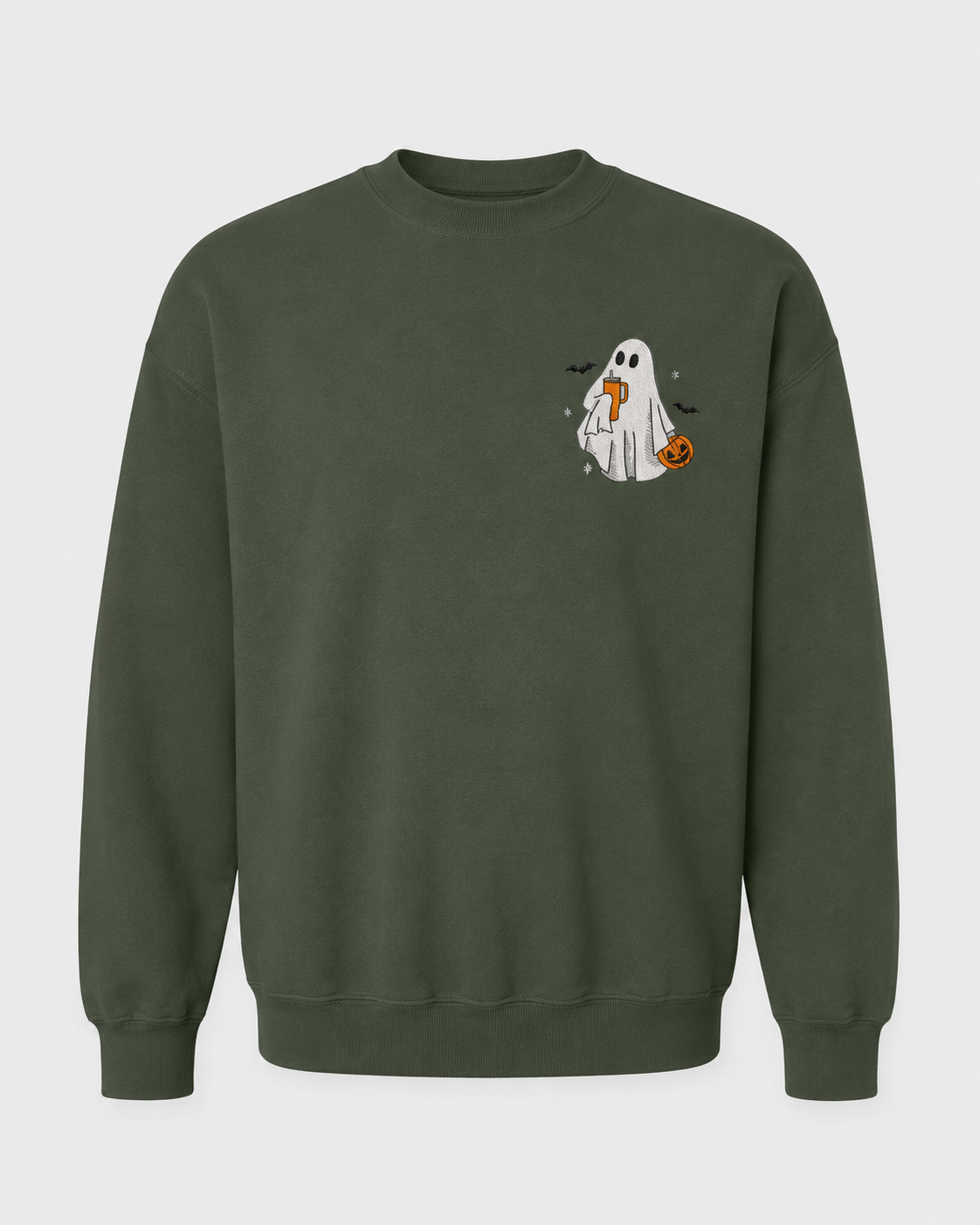 Ghost Trick or Treat Embroidered Sweatshirt