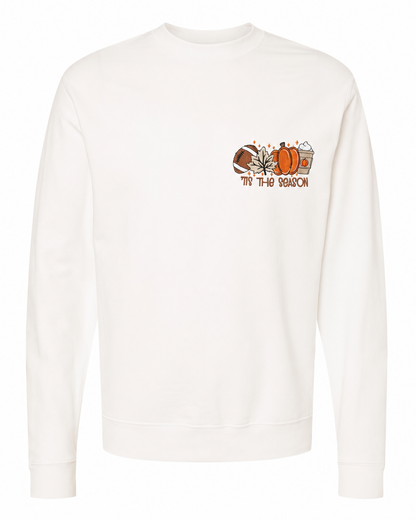 Embroidered "Tis The Season" Fall Oversized Crewneck