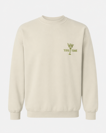 Embroidered Espresso Martini "Tini Time" Sweatshirt
