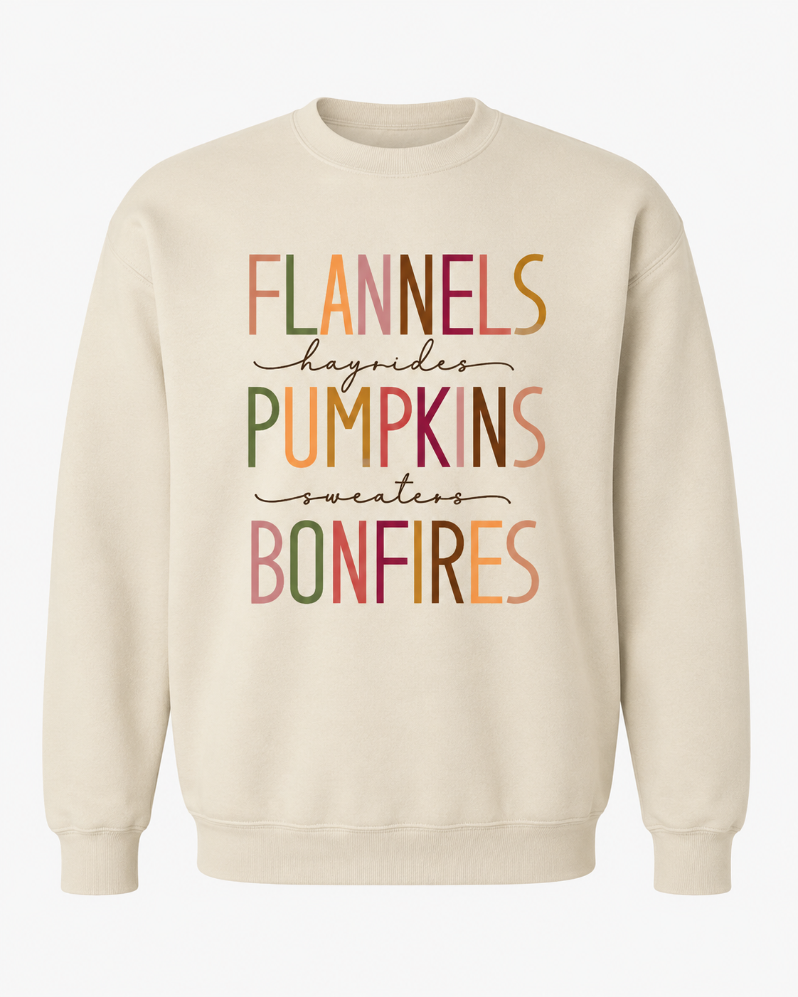 Flannels Pumpkins Bonfires Womens Sweatshirt