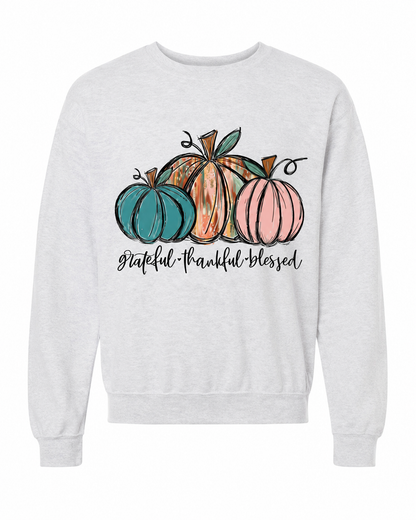 Grateful Thankful Blessed Pumpkin Sweatshirt