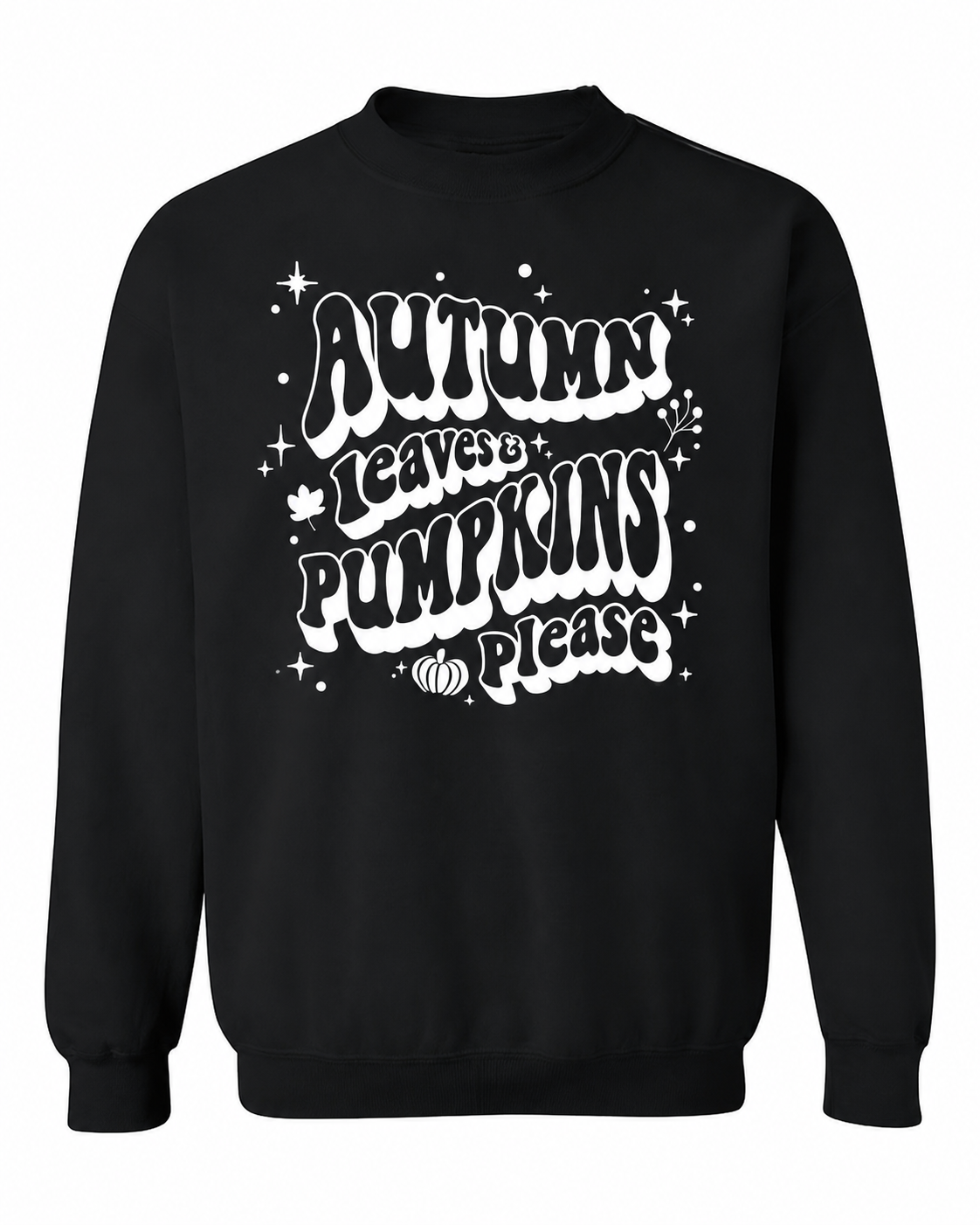 Autumn Leaves & Pumpkins Please Retro Sweatshirt