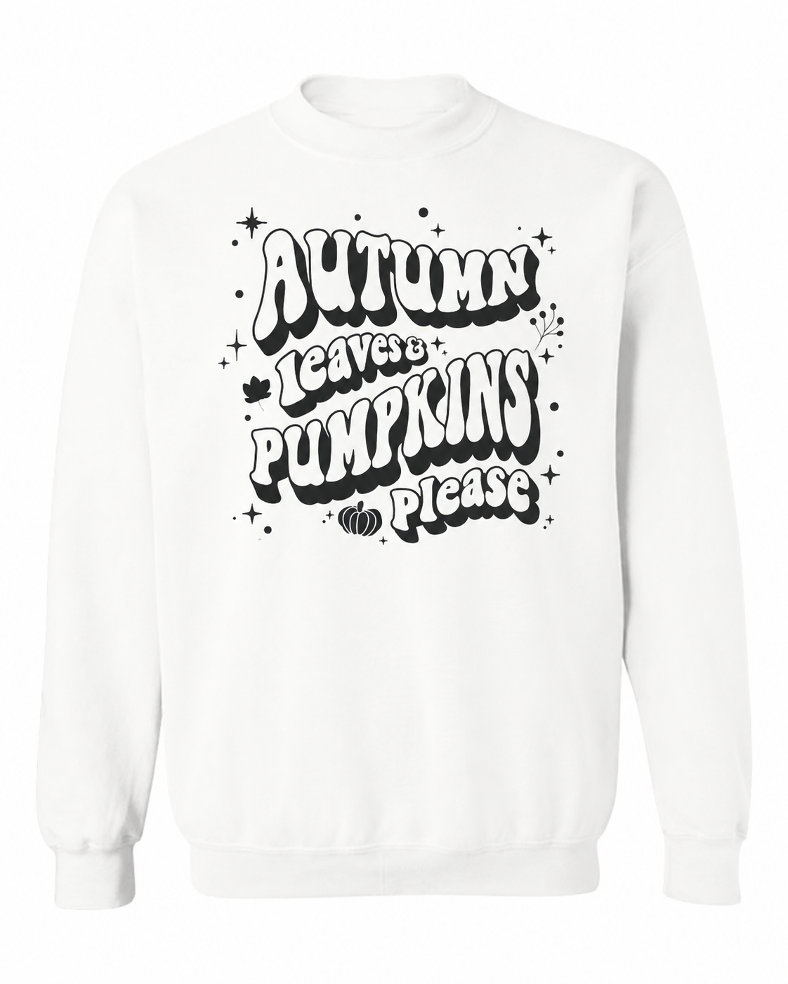 Autumn Leaves & Pumpkins Please Retro Sweatshirt