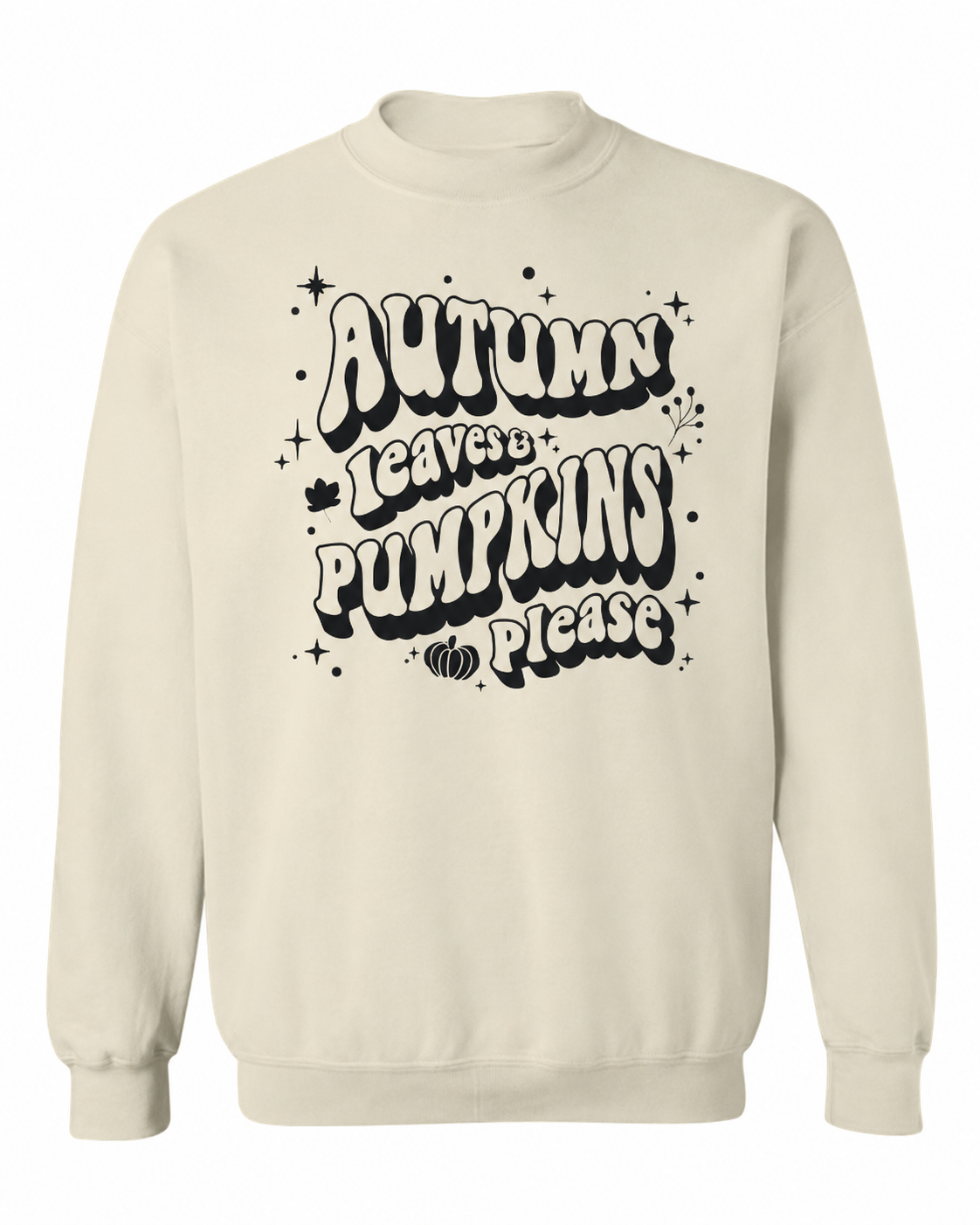 Autumn Leaves & Pumpkins Please Retro Sweatshirt