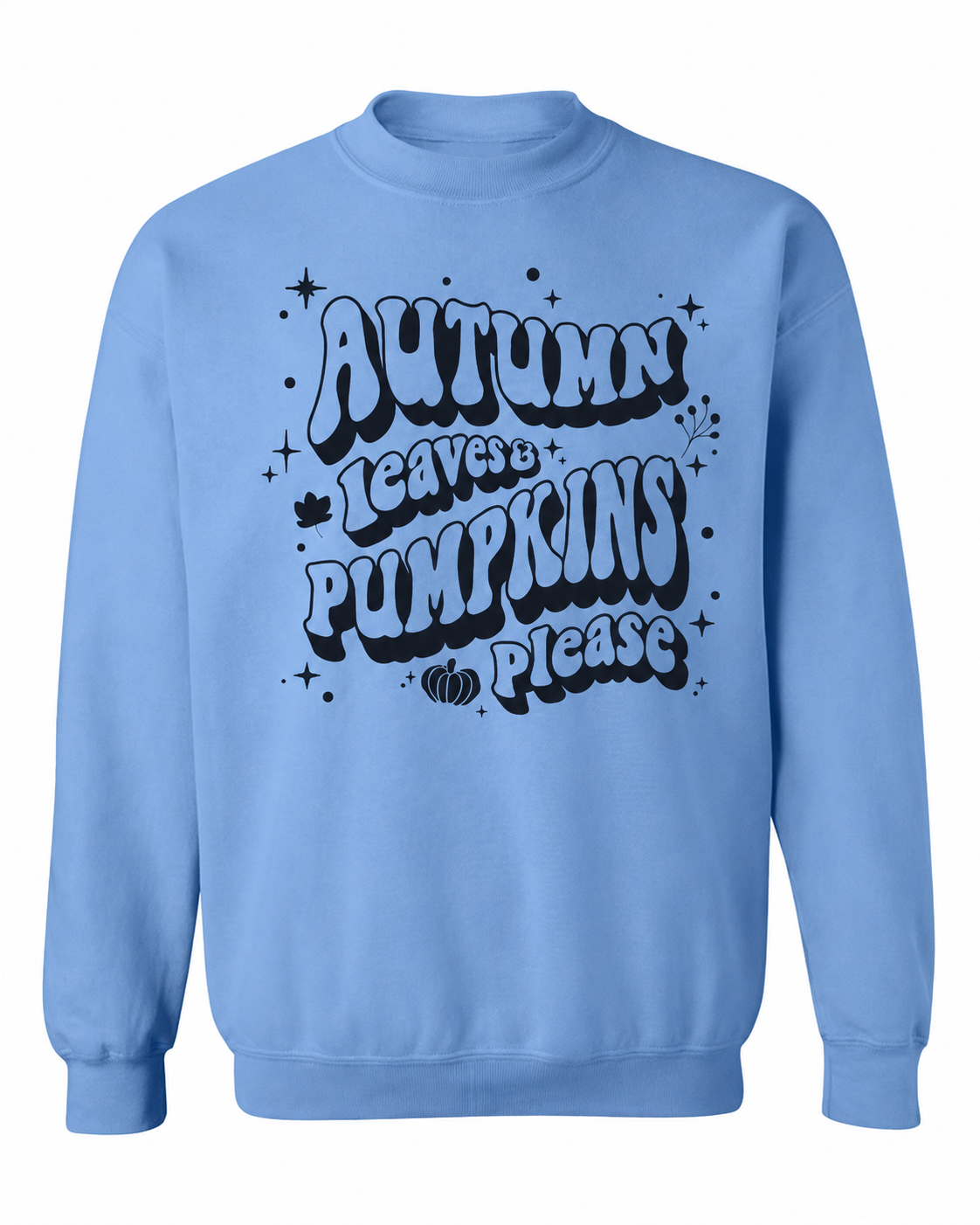 Autumn Leaves & Pumpkins Please Retro Sweatshirt