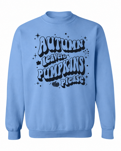 Autumn Leaves & Pumpkins Please Retro Sweatshirt