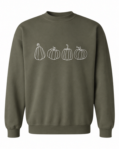 Embroidered Four Pumpkin Sweatshirt
