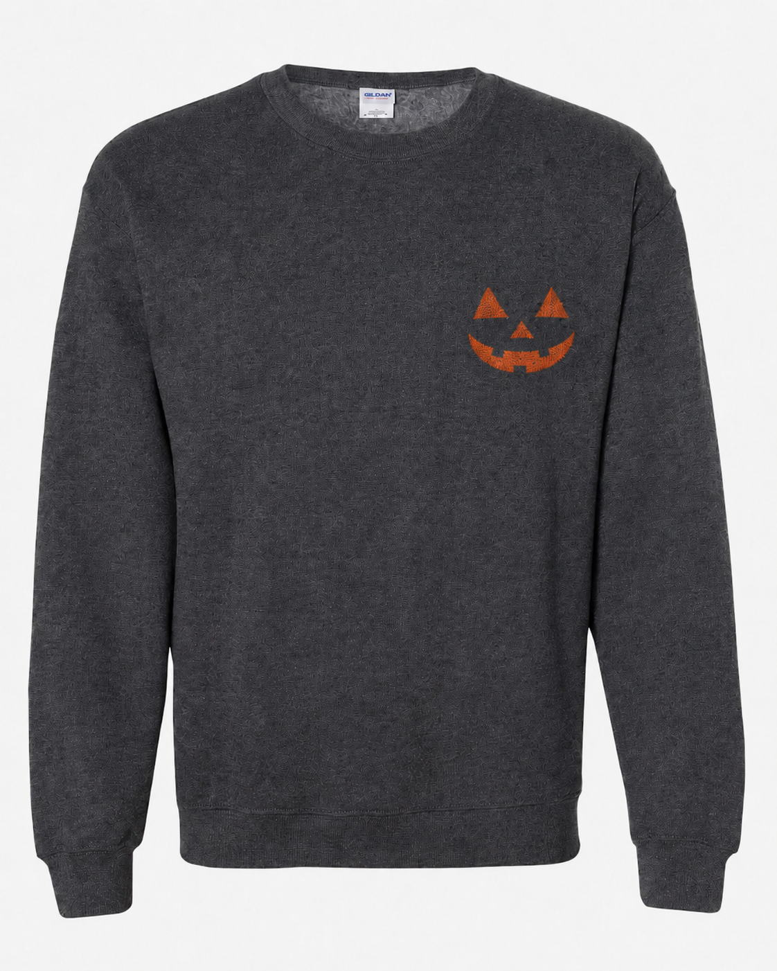 Embroidered Jack O Lantern Orange Pumpkin Sweatshirt