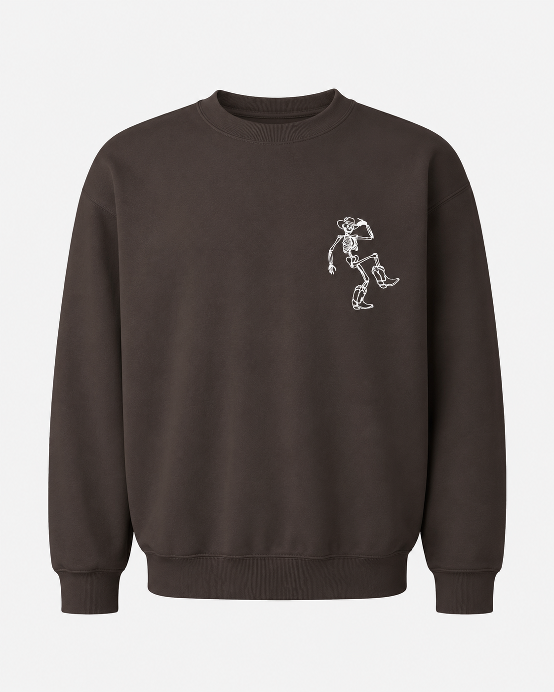 Dancing Skeleton Embroidered Halloween Crewneck
