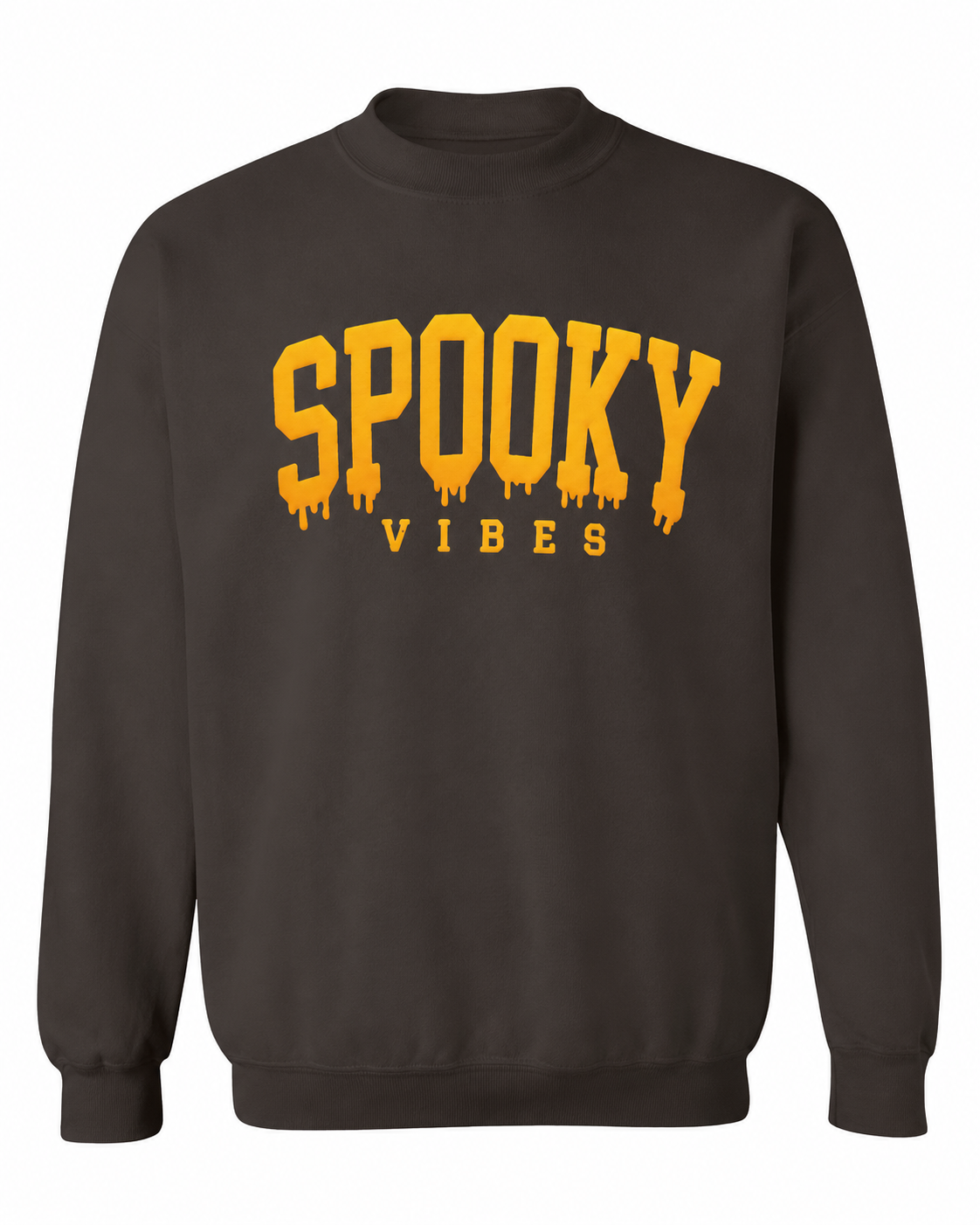 Spooky Vibes Oversized Chocolate Sweatshirt