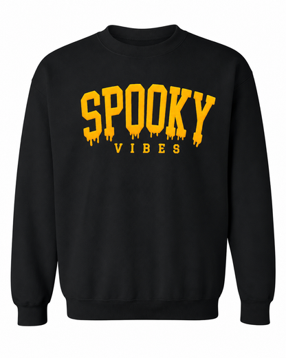 Spooky Vibes Oversized Chocolate Sweatshirt