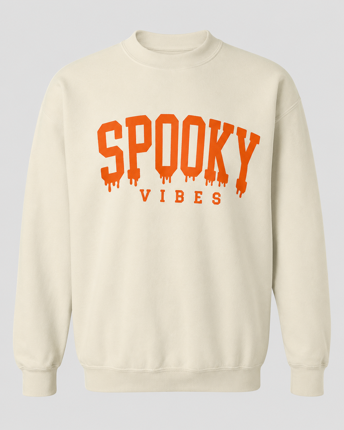 Spooky Vibes Oversized Chocolate Sweatshirt