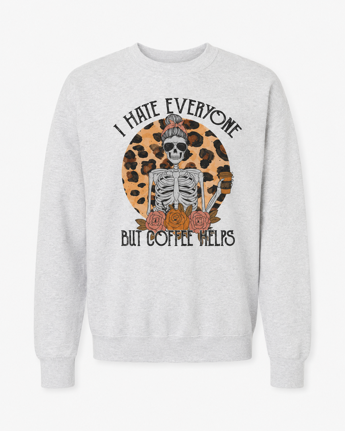 Vintage Halloween Skeleton Coffee Sweatshirt