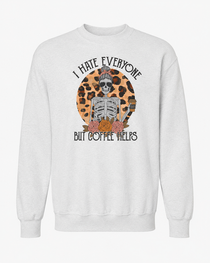 Vintage Halloween Skeleton Coffee Sweatshirt