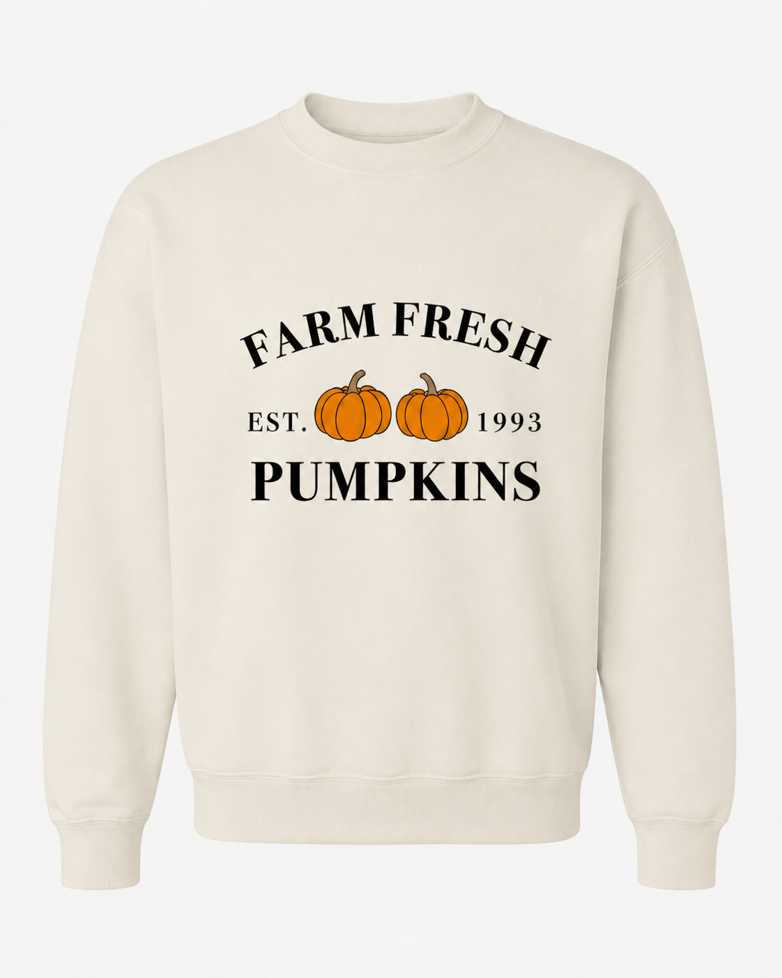 Embossed Farm Fresh Pumpkins Womens Sweatshirt
