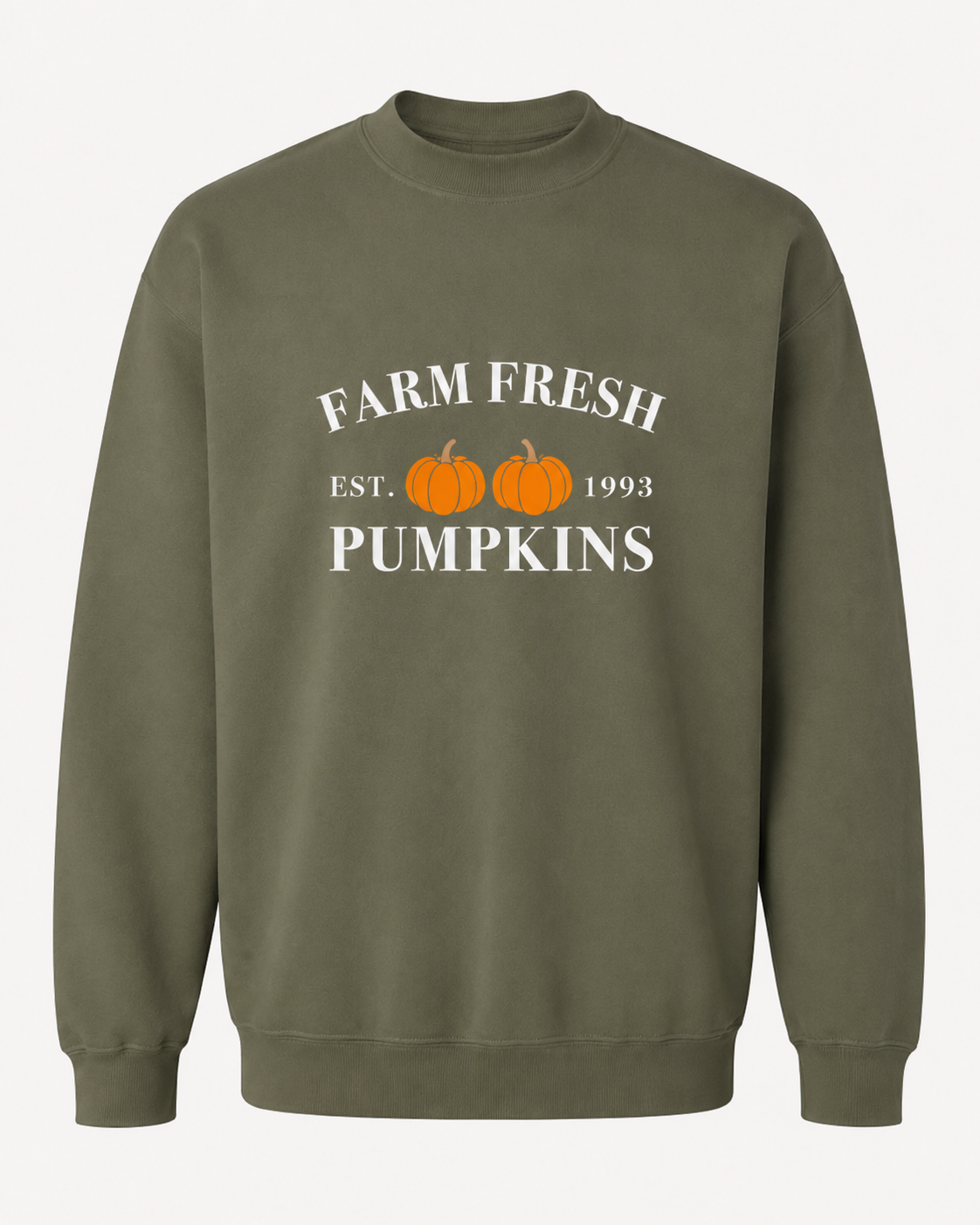 Embossed Farm Fresh Pumpkins Womens Sweatshirt