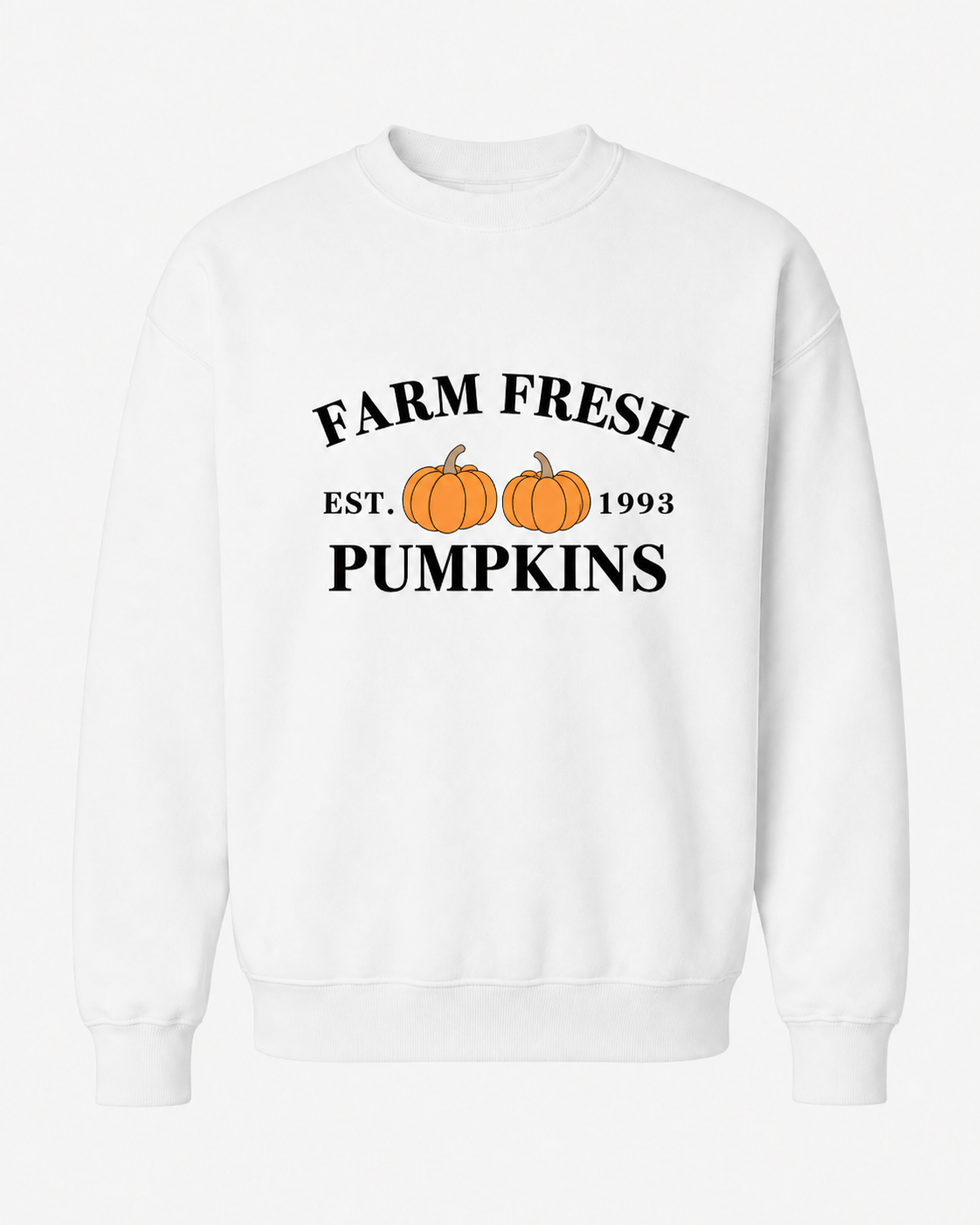 Embossed Farm Fresh Pumpkins Womens Sweatshirt