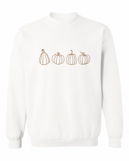 Embroidered Four Pumpkin Sweatshirt