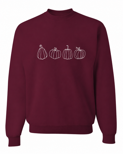 Embroidered Four Pumpkin Sweatshirt