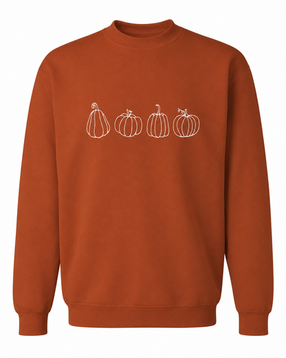 Embroidered Four Pumpkin Sweatshirt