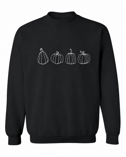 Embroidered Four Pumpkin Sweatshirt