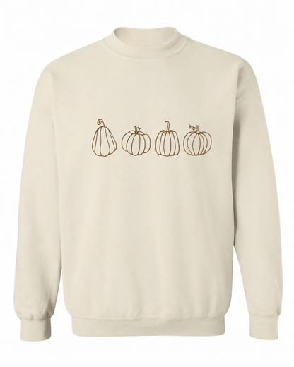 Embroidered Four Pumpkin Sweatshirt