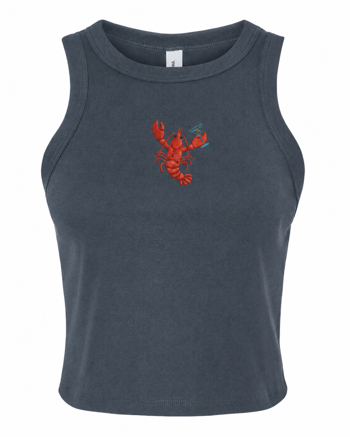 Embroidered Lobster Martini Tank Top