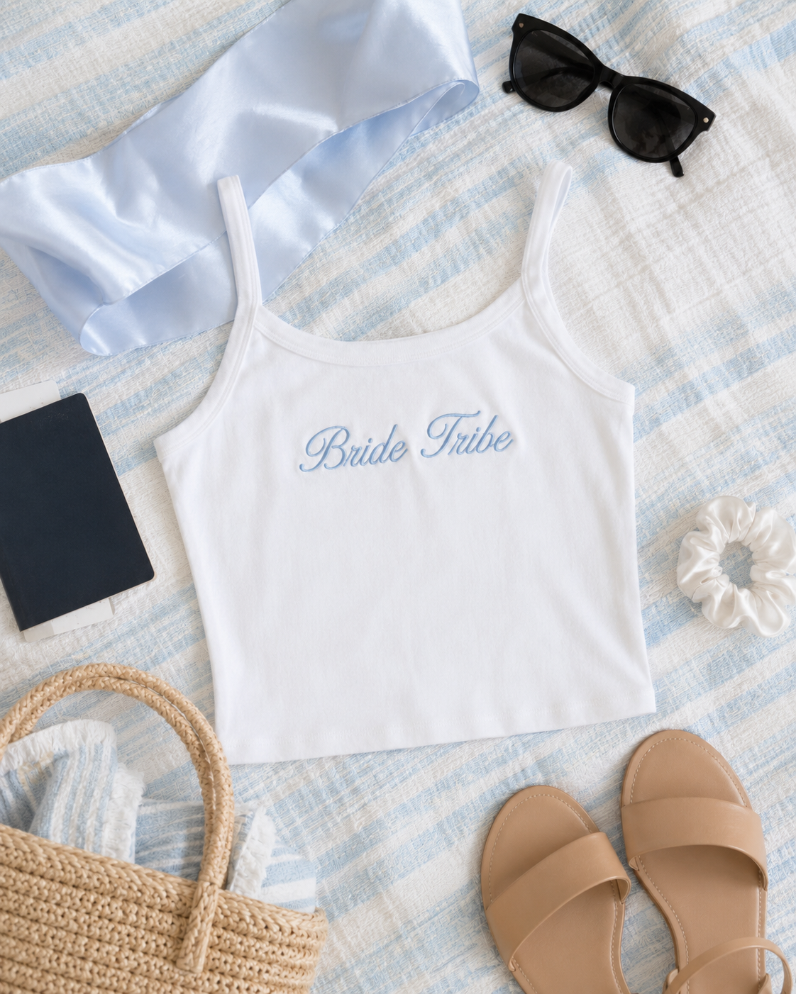 Embroidered Mrs. Tank Top for Bachelorette & Bridal Party
