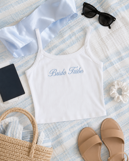 Embroidered Mrs. Tank Top for Bachelorette & Bridal Party