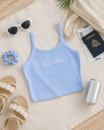 Embroidered Mrs. Tank Top for Bachelorette & Bridal Party