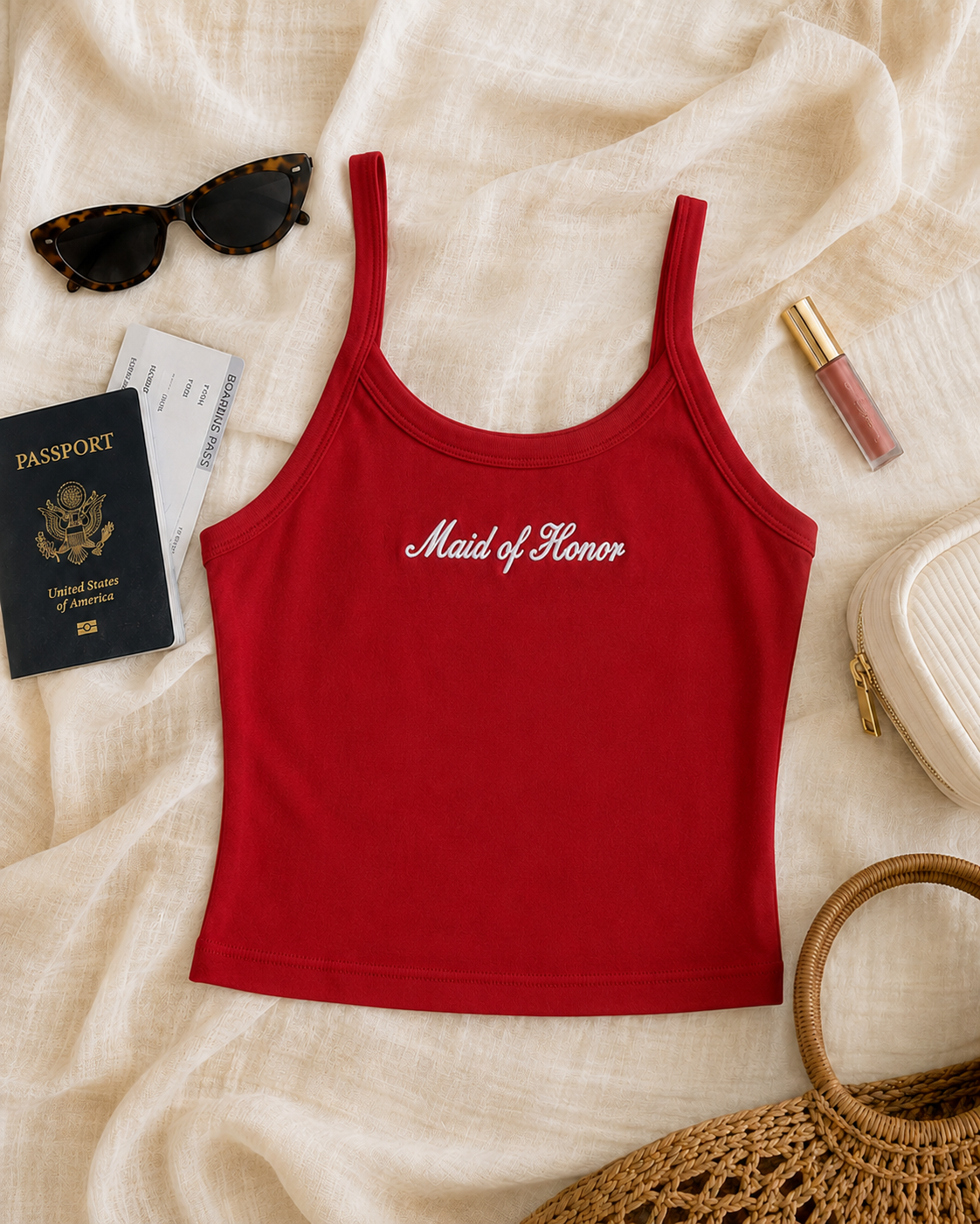 Embroidered Mrs. Tank Top for Bachelorette & Bridal Party
