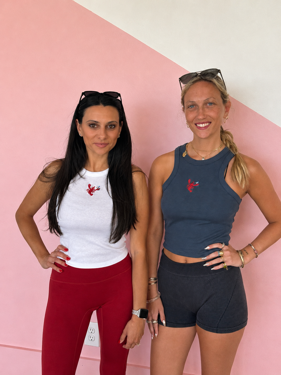 Embroidered Lobster Martini Tank Top
