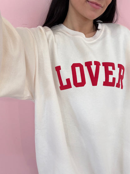 Embossed Puff Lover Varsity Sweatshirt